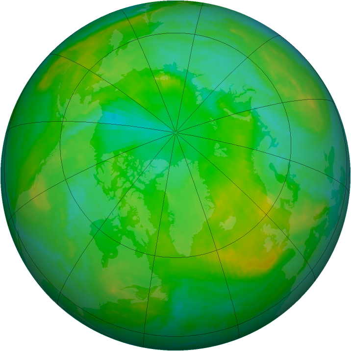 Arctic ozone map for 17 July 2001